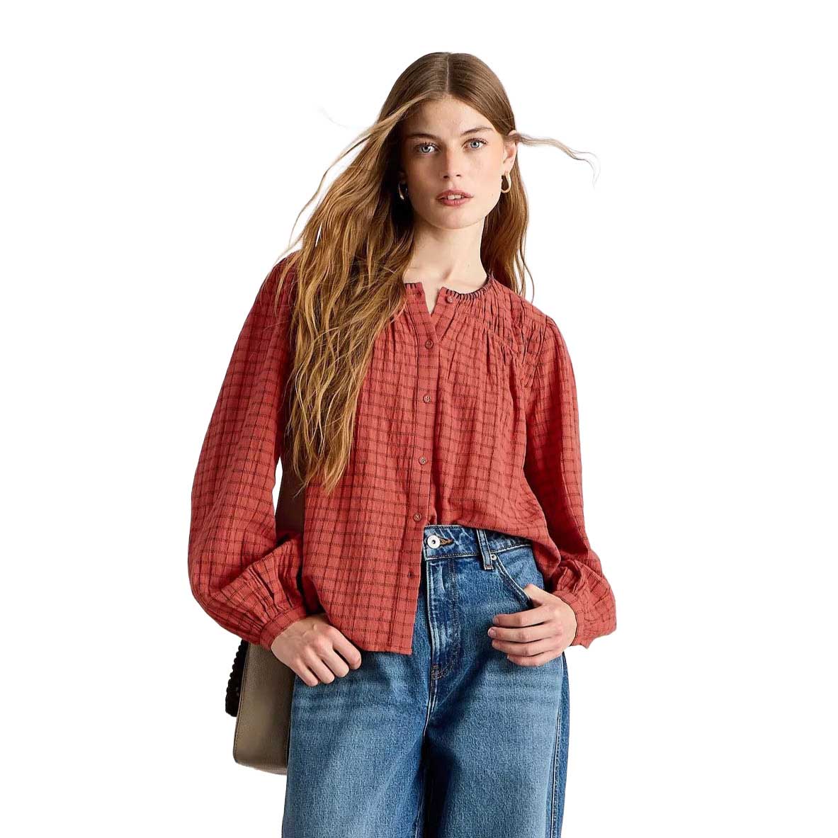 White Stuff Tasha Check Top